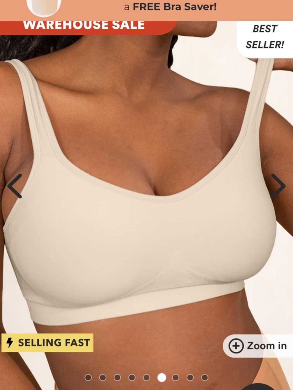 Truekind Wireless Seamless Bra in Light Cream - Picture 6 of 6